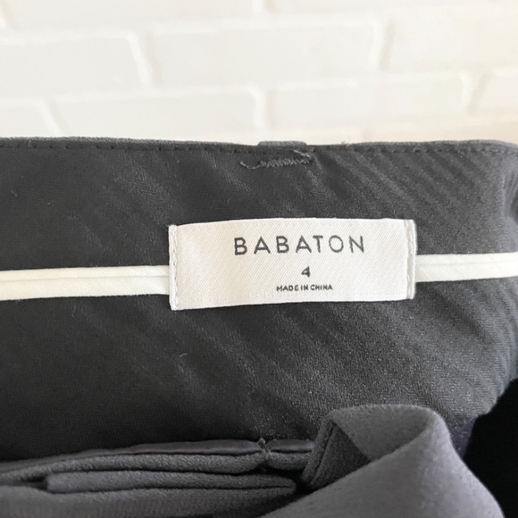 Aritzia Babaton Quillian Pants Charcoal Gray Tie Waist Wide Leg Size 4 - Picture 15 of 16